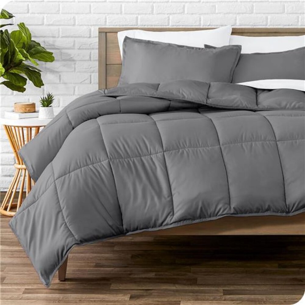 Home Comforter Set - Queen Size - Ultra-Soft - Goose Down Alternative